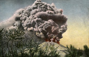 Eruption of Vesuvius, Italy, April 1906. Artist: Unknown