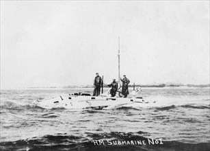 HM Submarine No1, c1908. Artist: Unknown