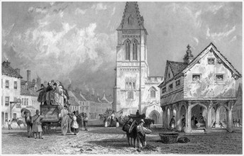 Market Harborough, Leicestershire, 19th century. Artist: S Lacey