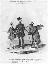 'Cockney Sporting Characters. Astonishing a Native', 19th century.Artist: Henry Heath