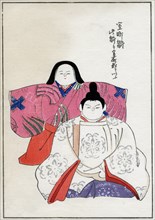 Old forms of emperor and empress dolls. Artist: Unknown