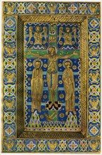 Plaque binding (plaque de reliure), champlevé enamel on copper, 13th century, (1931). Artist: Unknown