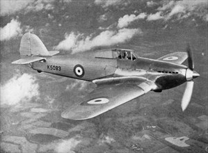 Prototype Hawker Hurricane being test flown by Flight Lieutenant PWS Bulman, c1935 (1941). Artist: Unknown