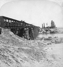 Bridge over the Modder River, South Africa, 21st February 1900.Artist: Underwood & Underwood