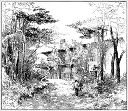 The log house 'Idaho', near Ringwood, Hampshire, 1898.Artist: Edward William Charlton