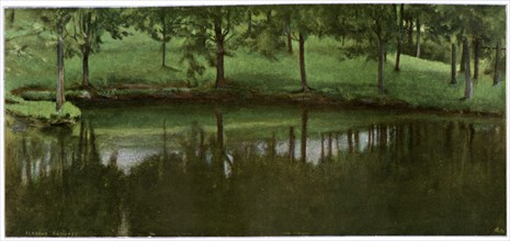 'L'Etang De Menil', 1898.Artist: Fernand Khnopff