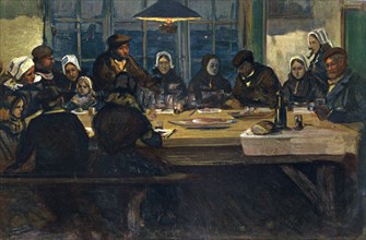 'Le Repas D'Adieu', 1899.Artist: Charles Cottet