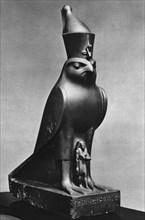 A Horus falcon with King Nectanebo I (380 BC-362 BC), c370 BC (1936). Artist: Unknown