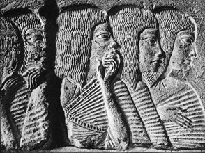 Mourners at the funeral of a Memphite high priest, c1350 BC (1936). Artist: Unknown