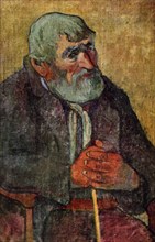 'Portrait of an Old Man with a Stick', 1889-1890 (1939).Artist: Paul Gauguin