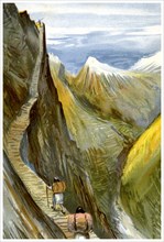 The Nerpani track, Tibet, 1898.Artist: FA Brockhaus