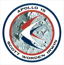 The Apollo 15 lunar mission insignia, 1971.Artist: NASA