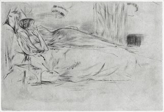 'The Model, Lying Down', c1864 (1904).Artist: James Abbott McNeill Whistler