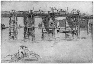'Old Putney Bridge', 1879 (1904).Artist: James Abbott McNeill Whistler