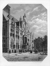 The Town Hall at Delft, Netherlands, 1620 (c1870).Artist: JH Rennefeld