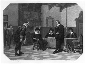 An audience with the council of mayor and aldermen of Amsterdam, 1653 (c1870). Artist: JH Rennefeld