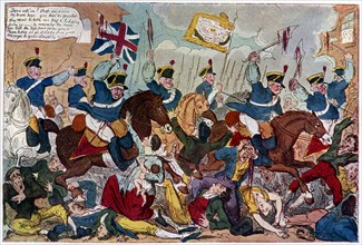 'The Massacre of Peterloo, or Britons Strike Home', 1819 (1904).Artist: George Cruikshank