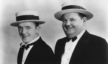 Stan Laurel (1890-1965) and Oliver Hardy (1892-1957), 20th century. Artist: Unknown