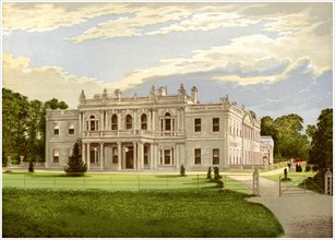 Rolleston Hall, Staffordshire, home of Baronet Mosley, c1880. Artist: Unknown