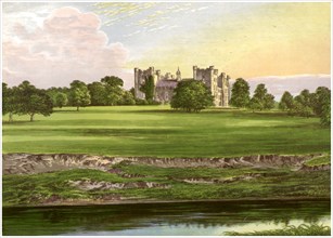 Lumley Castle, County Durham, home of the Earl of Scarbrough, c1880. Artist: Unknown