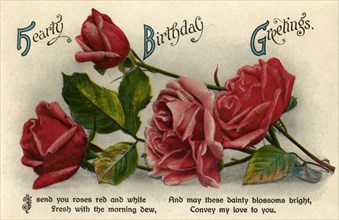 Birthday card, c1900-1929(?). Artist: Unknown