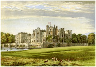 Raby Castle, County Durham, home of the Duke of Cleveland, c1880. Artist: Unknown