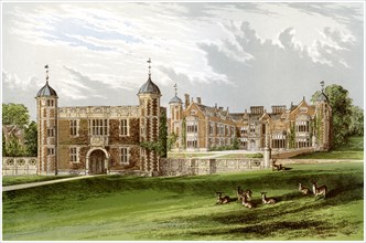 Charlecote Park, Warwickshire, home of the Lucy family, c1880. Artist: Unknown