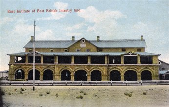 East Institute of East British Infantry line, India(?), early 20th century. Artist: Unknown