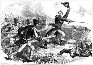 Sir Edward Pakenham leading the attack on New Orleans, 1815 (c1880).Artist: Hooper