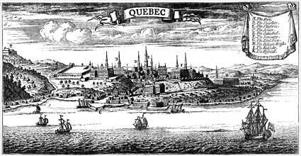 Old view of Quebec, 1730 (c1880). Artist: Unknown