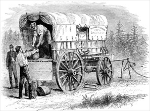 US military telegraph wagon, American Civil War, 1861-1865 (c1880). Artist: Unknown