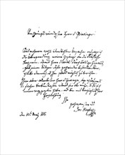 Letter by Francis Joseph Haydn to Herr von Griesinger, 1803 (1865).Artist: Frederick George Netherclift