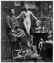 'In Mr Lucchesi's Studio', London, 1899. Artist: Unknown