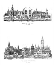 River facade and design for Old Paris, 1899. Artist: Unknown