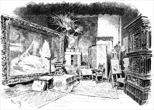 The studio of Karl von Piloty, c1880-1882. Artist: Unknown