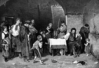 'The Last Days of a Condemned Prisoner', 1870 (1900).Artist: Jonnard