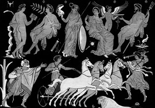 The death of Hippolytus, 4th century BC (1882). Artist: Unknown