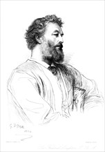 Sir Frederic Leighton, British artist, c1880-1882..Artist: Paul Adolphe Rajon