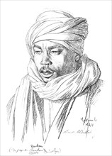 Study of an Egyptian man, 1895. Artist: Unknown