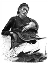 Study of a woman holding a baby, 1895. Artist: Unknown