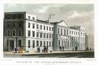 College of the Church Missionary Society, Islington, London, 1827.Artist: Thomas Dale