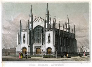New Church, Stepney, London, 1828.Artist: William Deeble