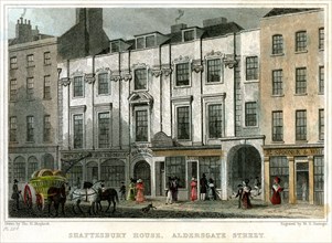 Shaftesbury House, Aldersgate Street, City of London, 1831.Artist: MS Barenger