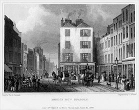 Middle Row, Holborn, London, 1830.Artist: Thomas Barber