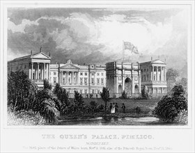 'The Queen's Palace, Pimlico', London, c1840s. Artist: Unknown
