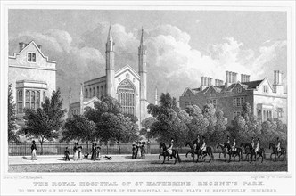 The Royal Hospital of St Katherine, Regent's Park, London, 1827.Artist: William Tombleson