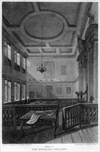 Interior of the Heralds' College, London, 1815.Artist: Lewis