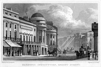 Harmonic Institution, Regent Street, 1828.Artist: W Wallis