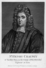 Sir Henry Chauncy, English lawyer, educator and antiquarian, (1802). Artist: Unknown