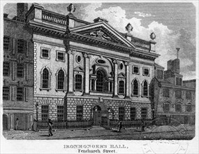 Ironmongers' Hall, Fenchurch Street, City of London, 1812.Artist: Sands